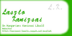 laszlo kanizsai business card